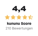 4,4 kununu Score mit 210 Bewertungen