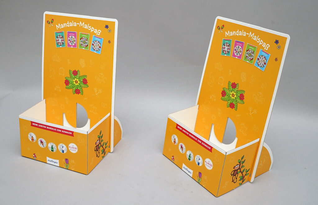 Dispenser von pod GmbH für das Heft Mandala-Malspaß von Esslinger