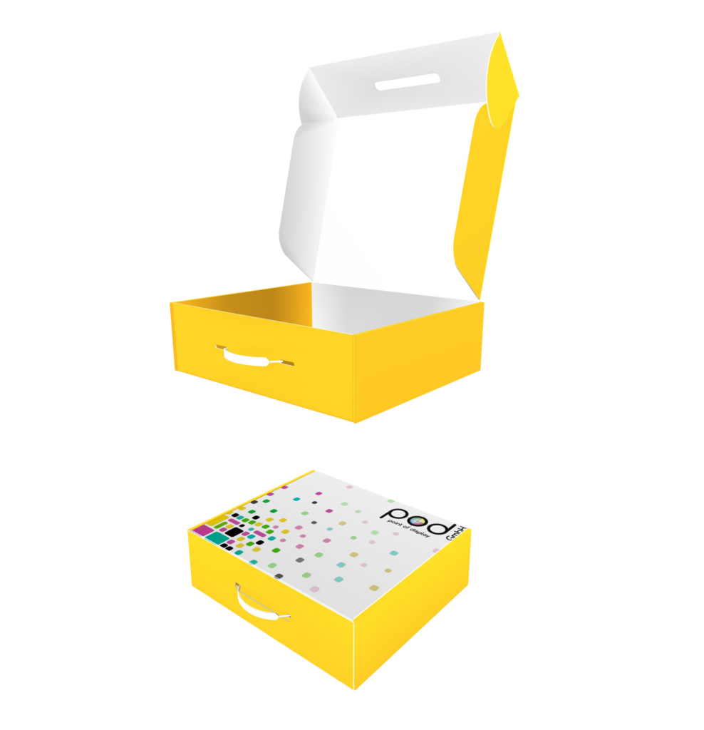 Neutrales Kofferdisplay von pod